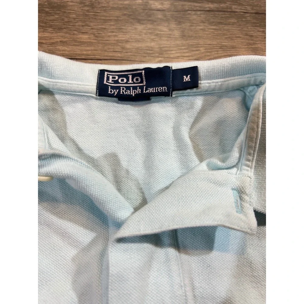 Polo Ralph Lauren Men's Light Blue Polo‎ Shirt Pink Pony Short Sleeve Size M